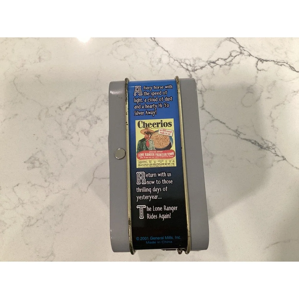 Lone Ranger Cheerios 60th Anniversary Metal Tin Lunch‎ Box 2001 Vintage Western